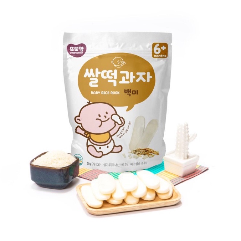 [SG ready stock] [2 packs] Ddoddomam Organic Baby Rice Rusks (Expiry