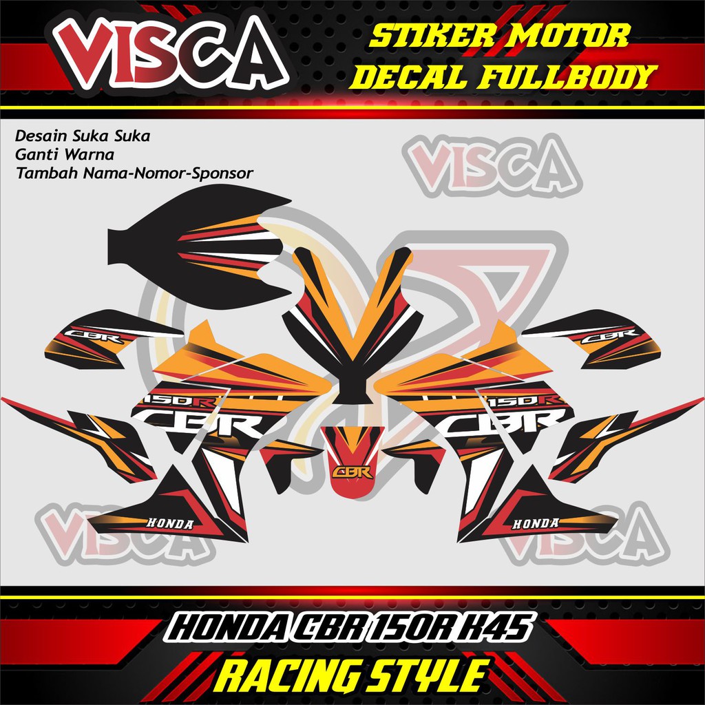 DECAL MOTOR CBR 150R K45 DECAL STICKERS CBR 150R DECAL 