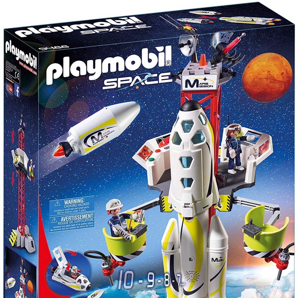 playmobil rocket with launch booster