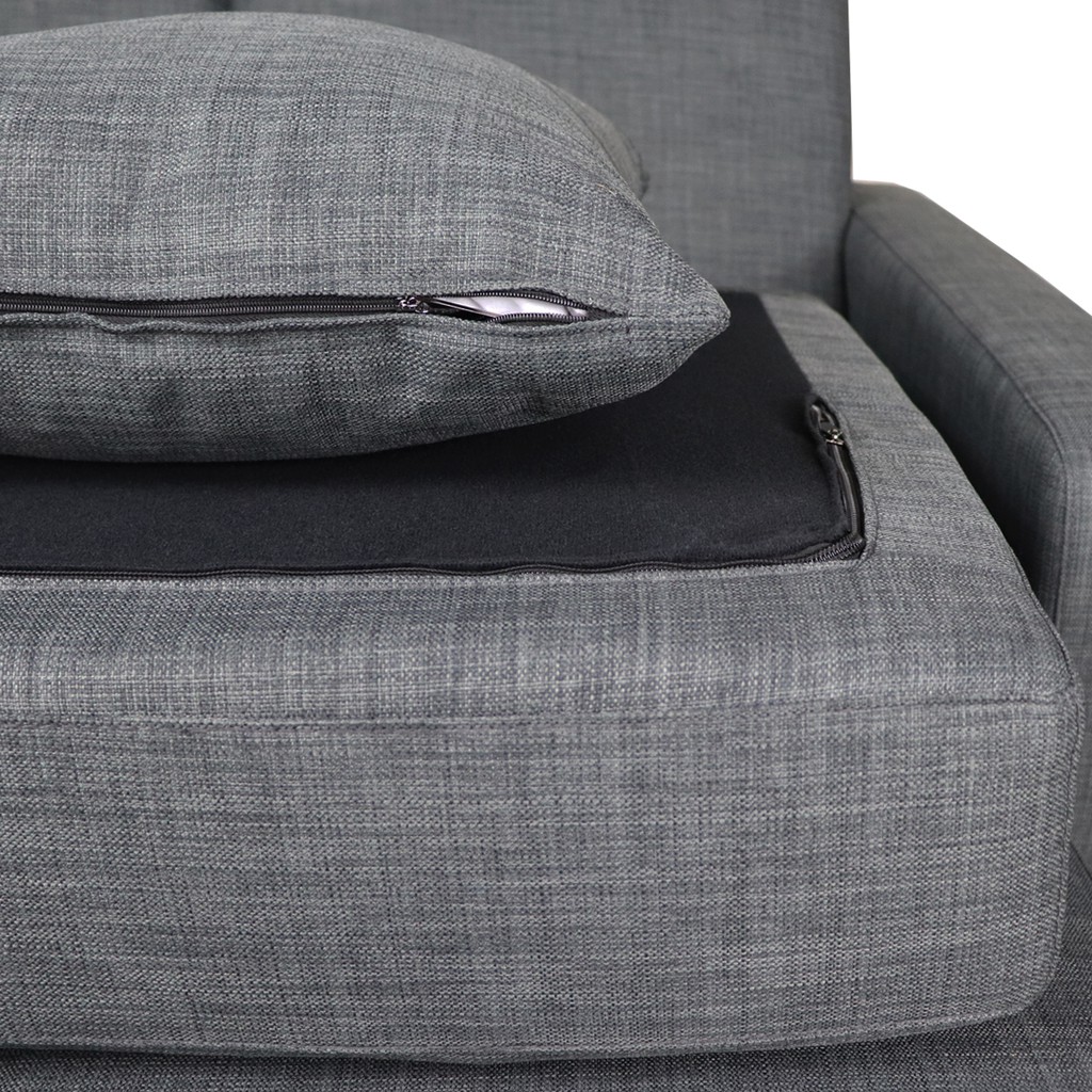 [READY STOCK IN SINGAPORE] Carine L Shape Sofa + Free Bean Bag  High Quality  Compact  Living Ro