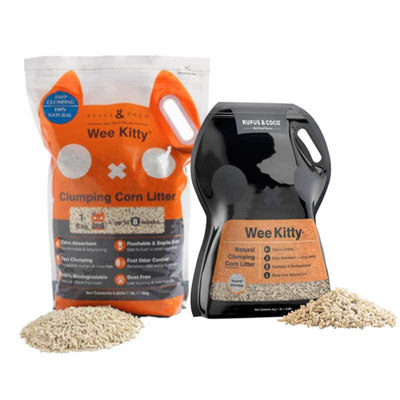 RUFUS & COCO Wee Kitty Clumping Corn Litter 8L Shopee Singapore