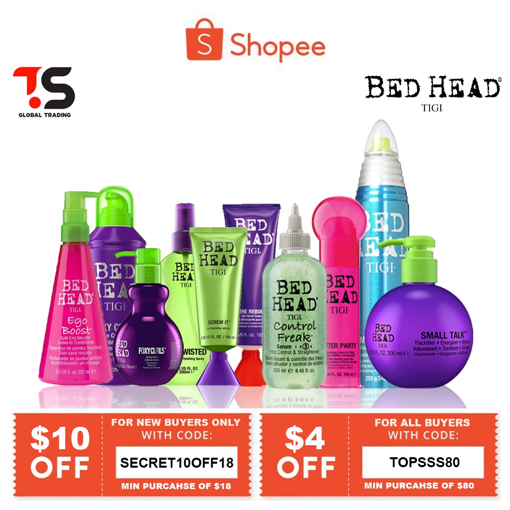 Tigi Bed Head Styling Serum Hair Cream Spray Hair Oil Repair Moisture Shopee Singapore