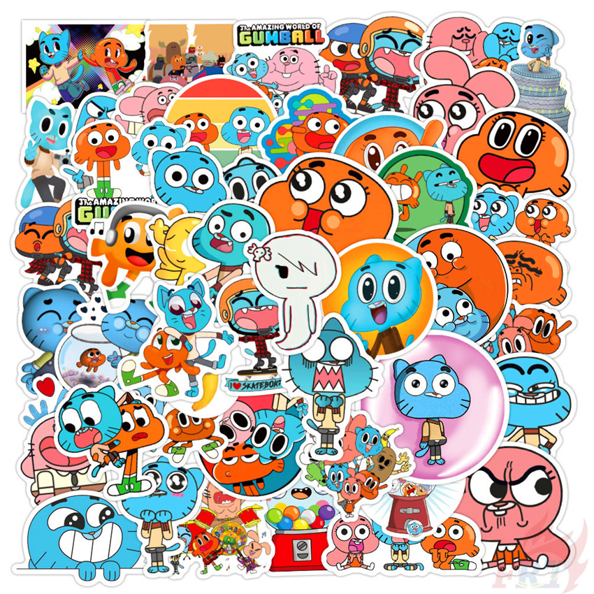 The Amazing World Of Gumball Series 03 Cartoon Tv Shows Gumball Darwin Anais Nicole Richard Watterson Stickers 50pcs Set Waterproof Diy Fashion Decals Doodle Stickers Shopee Singapore