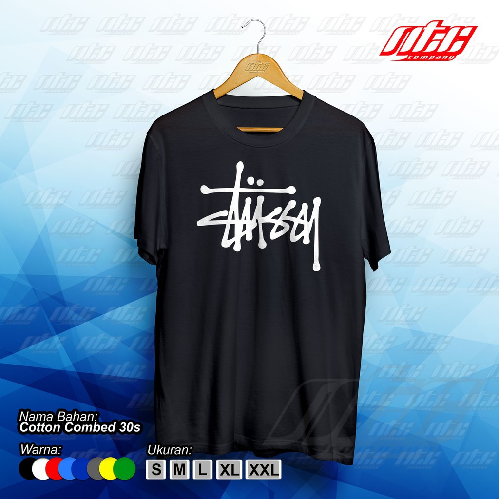 T Shirt T Shirt Clothes From Distro Original Stussy Partner Shopee Singapore