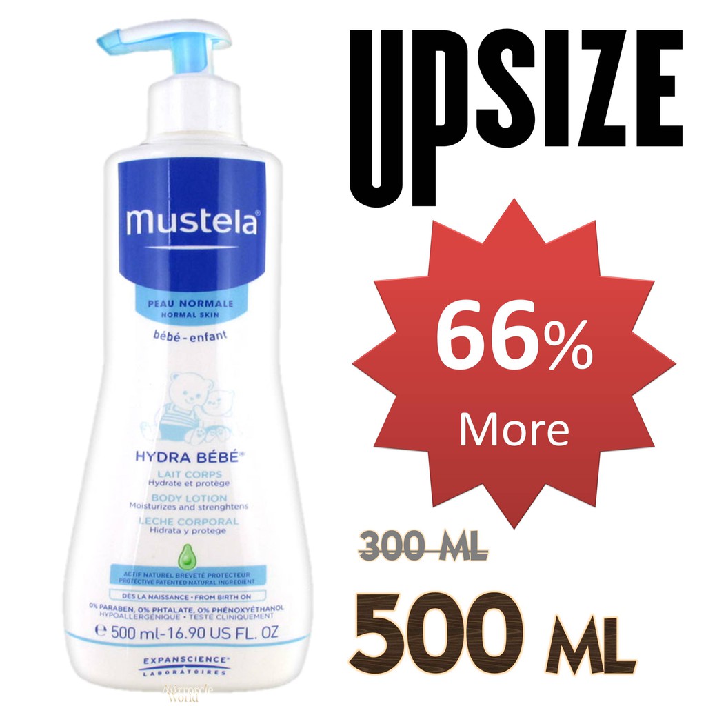 Mustela Hydra Bebe Body Lotion 500ml Exclusive France Upsize Version Shopee Singapore