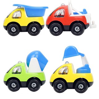 BBBK 4in1 SET Mainan  Truk  Kartun Pull Back Warna  Acak 