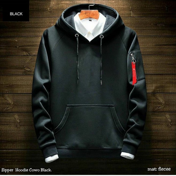 mens black zipper sweater