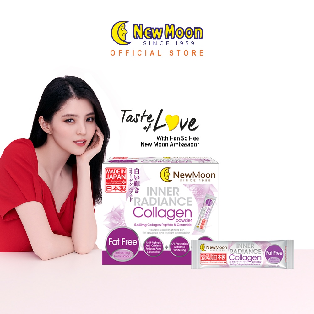 New Moon Inner Radiance Collagen Powder 6 4g X 15 Sachets Shopee Singapore