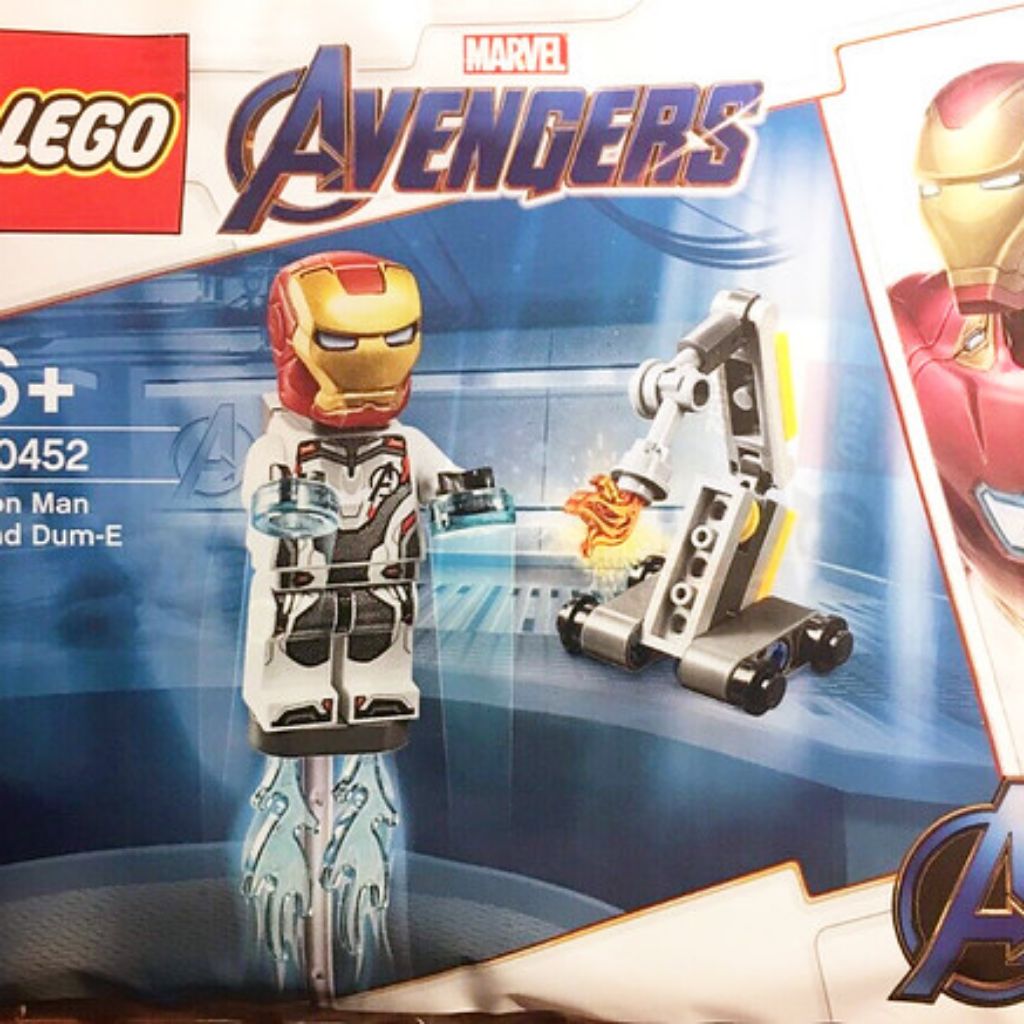 lego iron man and dum e