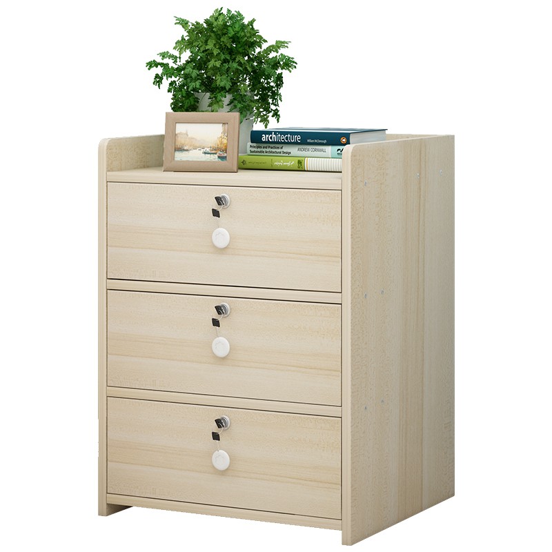 File Cabinet Data Wooden Office Small Storage With Lock Low Household Voucher Cabinet Shopee Singapore