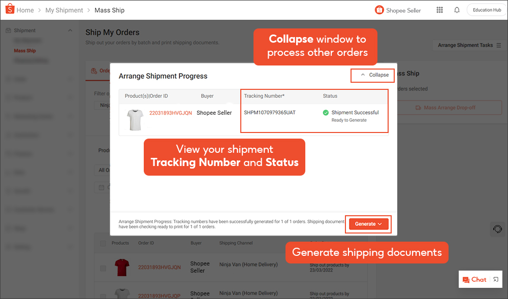 About mass processing orders | SG Seller Education [Shopee]