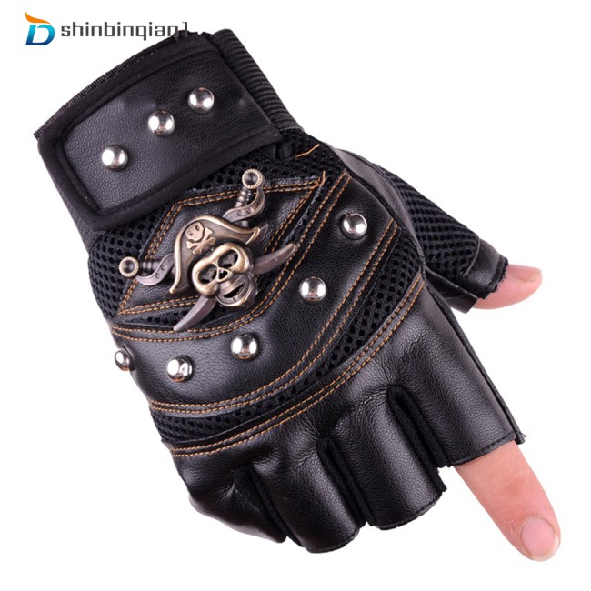 skeleton riding gloves