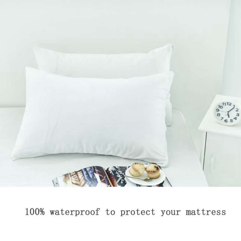 2 Pcs Lot Terry Waterproof Pillow Protector Dust Mite Bacteria