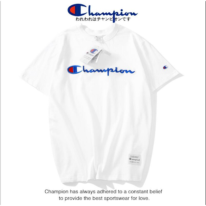 red white and blue champion shirt