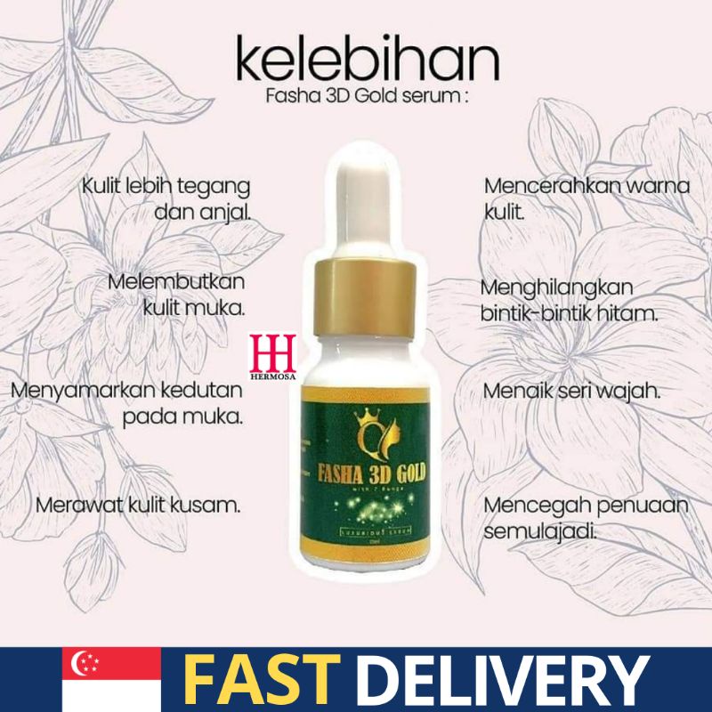 Fasha 3d Gold Serum Sg Seller Anti Aging Anti Wrinkle Shopee Singapore