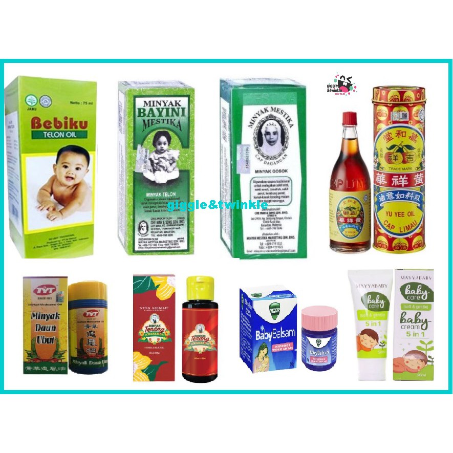 My Telon Oil Babyini Bestics Yuyeeoil Tyt Oil Ning Salmah Baby Balsam Meyyababy Cream Shopee Singapore