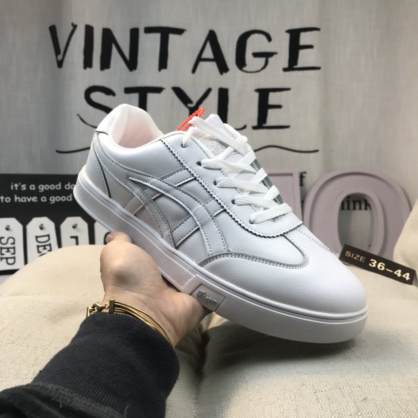 asics white leather sneakers