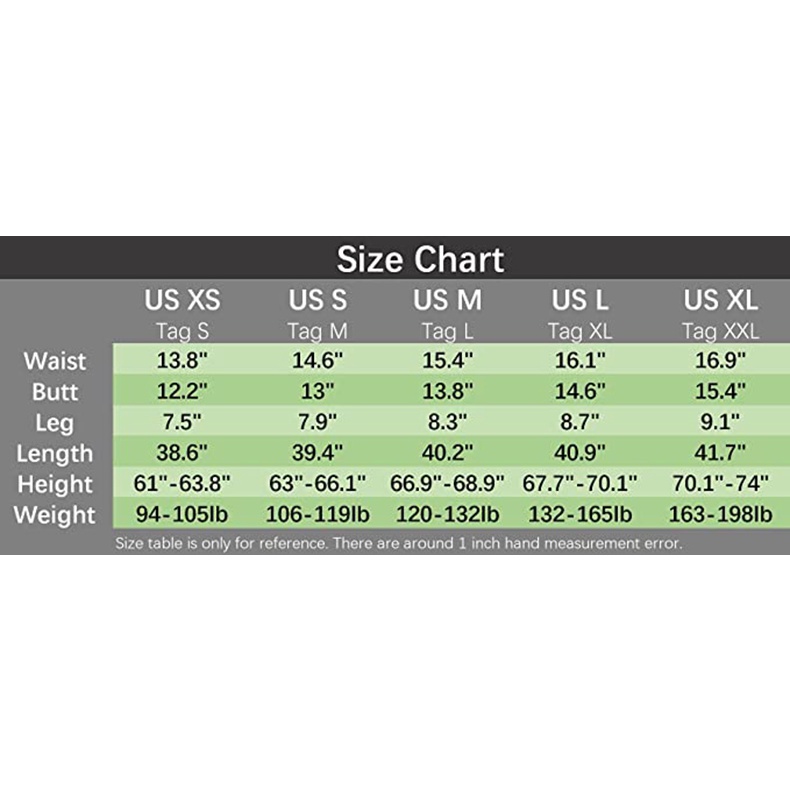 SAILBEE Damen 2MM Neoprenanzughose Tauchen Schnorcheln Scuba Surf Kanu Hose 807 — size chart