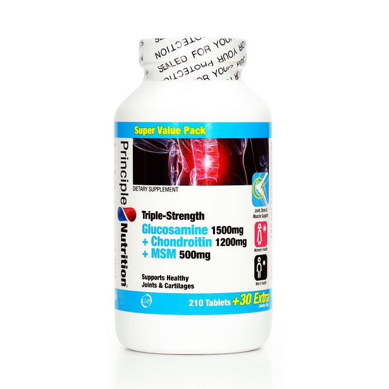 PRINCIPLE NUTRITION glucosamine triple strength super value 210 + 30 s