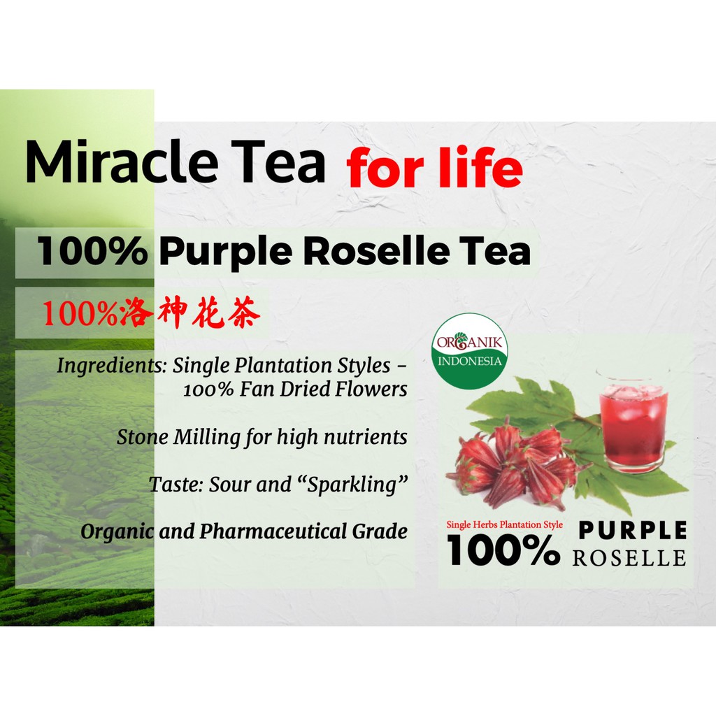 Miracle Tea for Life Purple Roselle Shopee Singapore