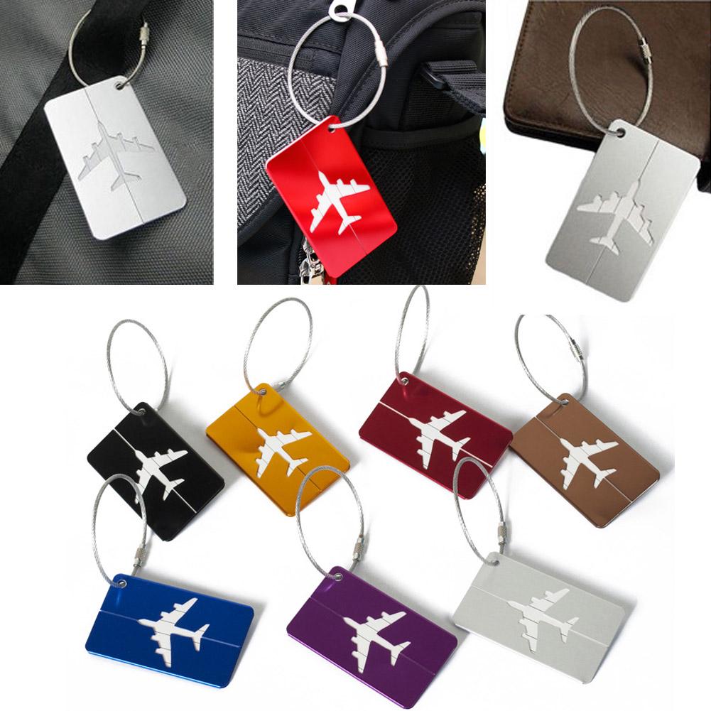 Simple Aluminium Alloy Luggage Tag Label Cute Novelty Travel Straps Suitcase