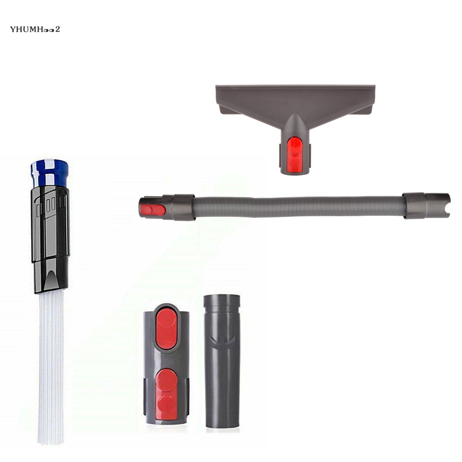 Mattress Tool Kit For Dyson V10 V8 V7 Mattress Tool And Extension Hose With Quick Release Button Cleaning Tool Attachment Brush Adaptor Set For Dyson V8 V10 V6 Dc35 Dc61 Dc62