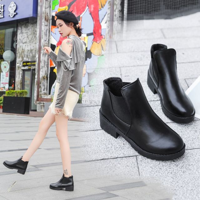 Korea Fashion Women High Heeled Ankle Shoes Short Boots