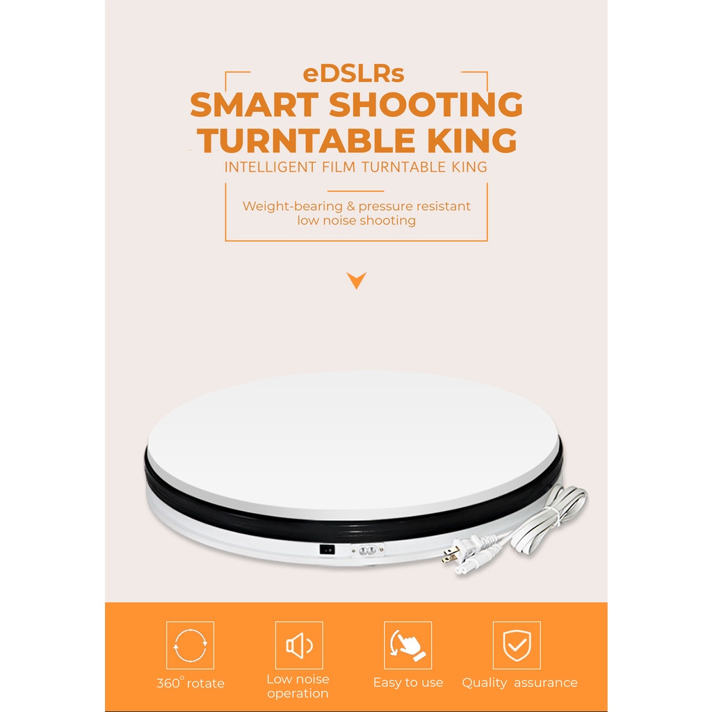 eDSLRs NA350 Heavy Duty 35cm Electric Motorized 360 Degree Rotating Display Turntable Photography Videography