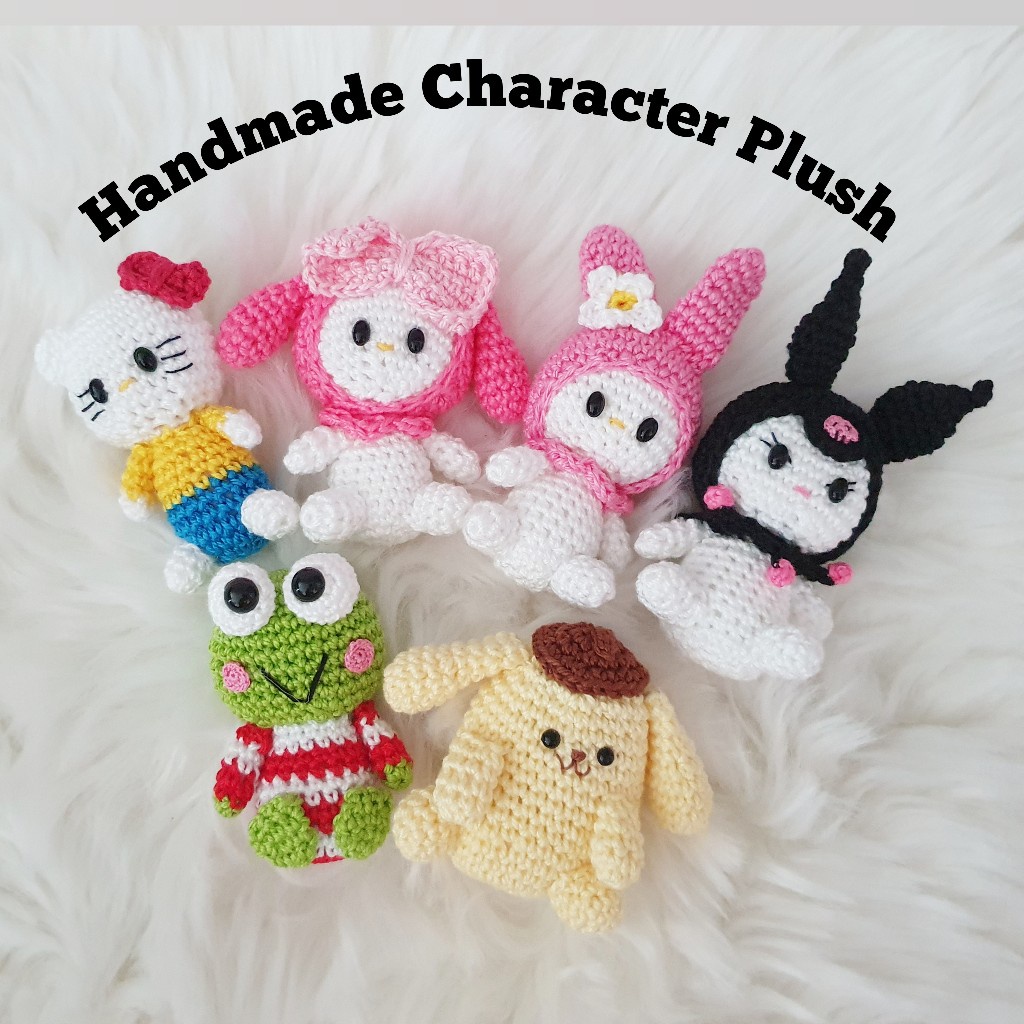 Handmade Plush Keychain (Kitty Pompompurin Kuromi Melody Keroppi ...