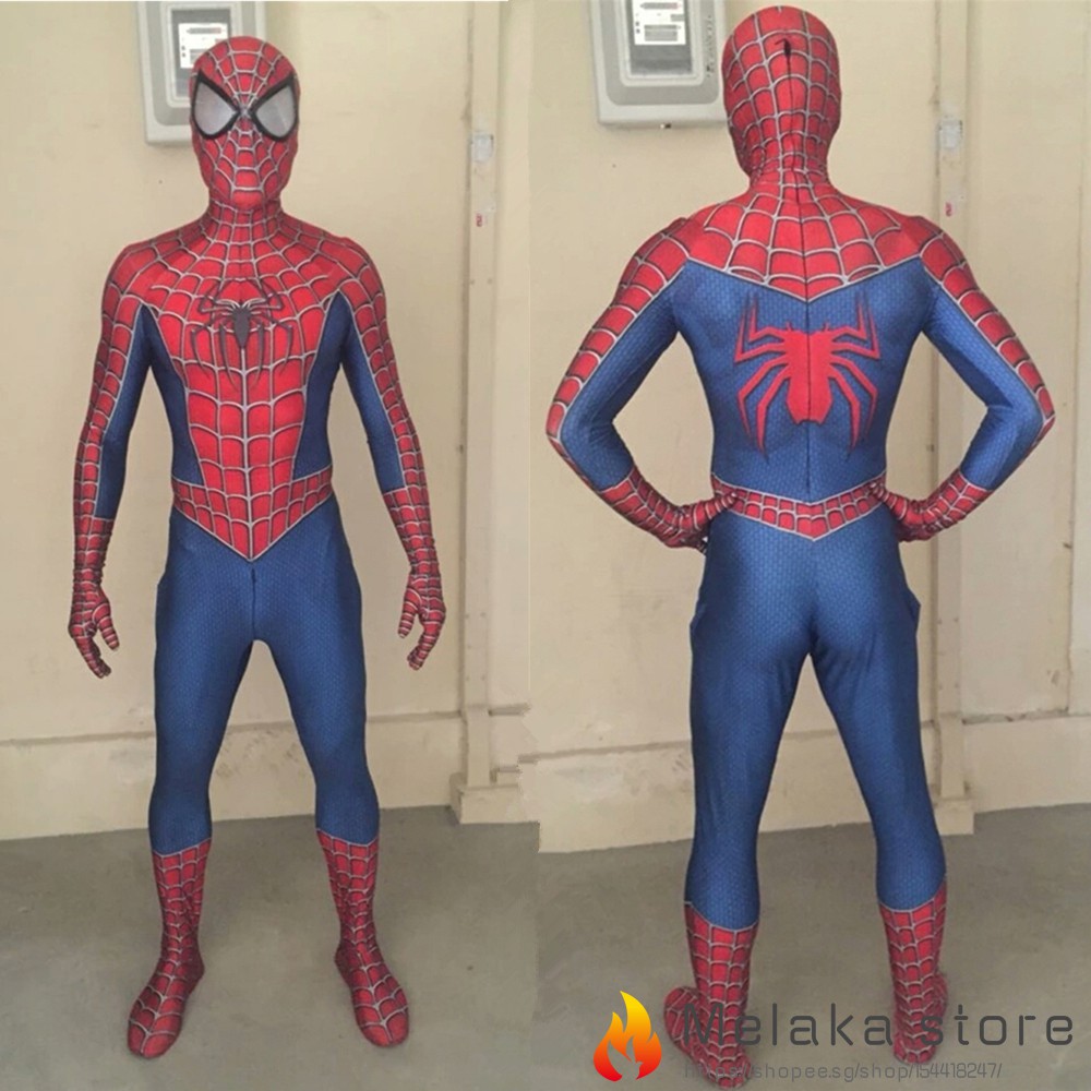 Adult Kids Spider-Man 3 Raimi Spiderman Cosplay Costume Zentai Superhero Bodysuit  Suit Jumpsuits | Shopee Singapore