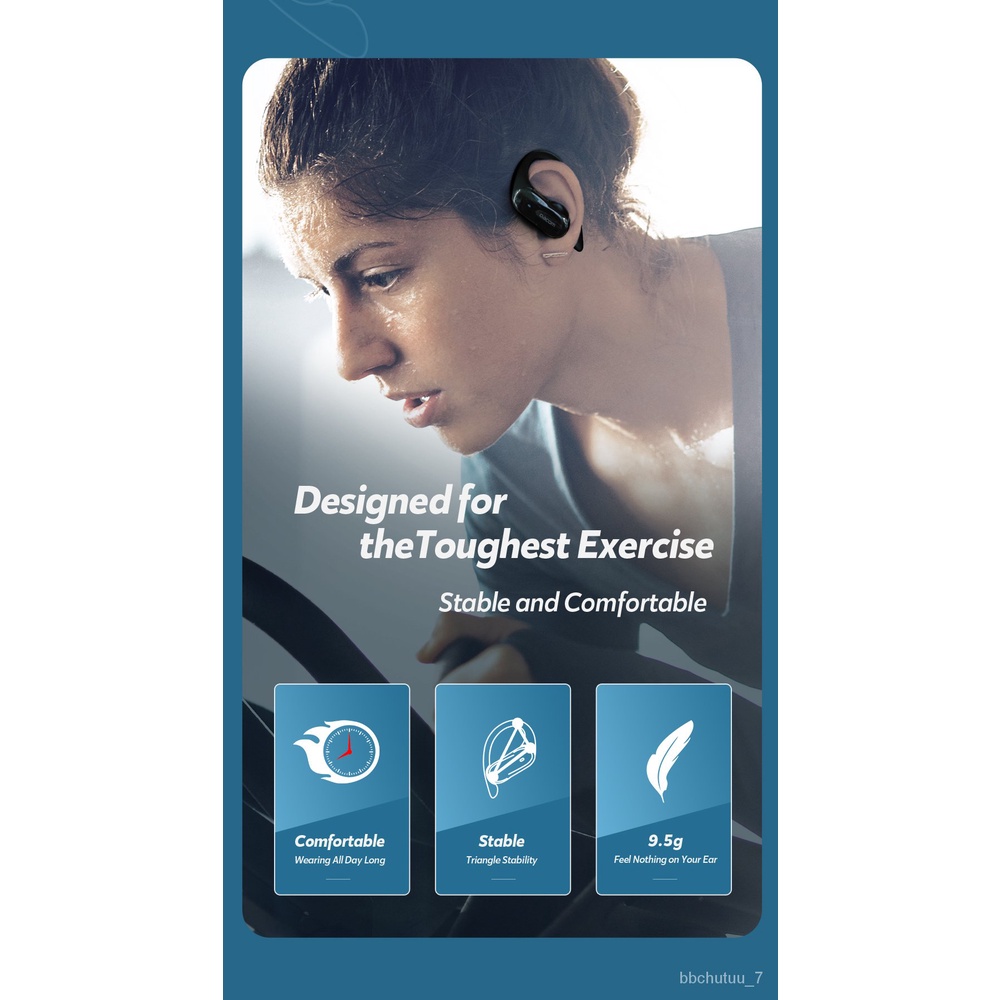 DACOM ATHLETE TWS Bluetooth Earbuds Bass True Wireless Stereo Earphones Sports Headphones Ear Hook for Android iOS Wate