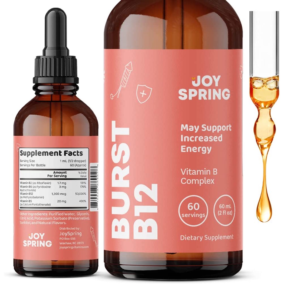 Burst B Complex for Kids Organic Vitamin B Complex Liquid Kids B