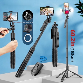 L16 1530mm Wireless Selfie Stick Tripod Stand Foldable Monopod for Gopro Action Cameras Smartphones Balance Steady LIVE