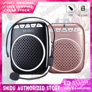 SHIDU S308 Teaching Microphone Portable Voice Amplifier with Wired Headset Mic Waist Neck Band Belt Clip Support USB/TF