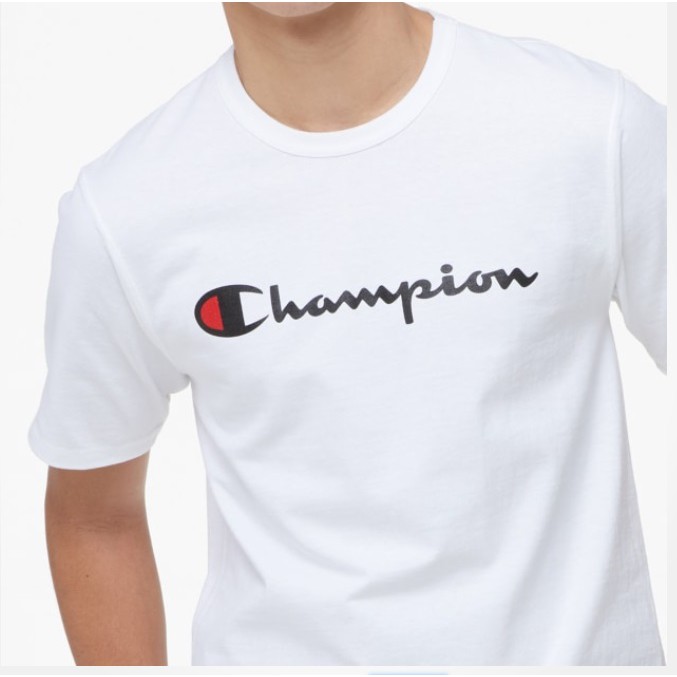 black & red champion shirt