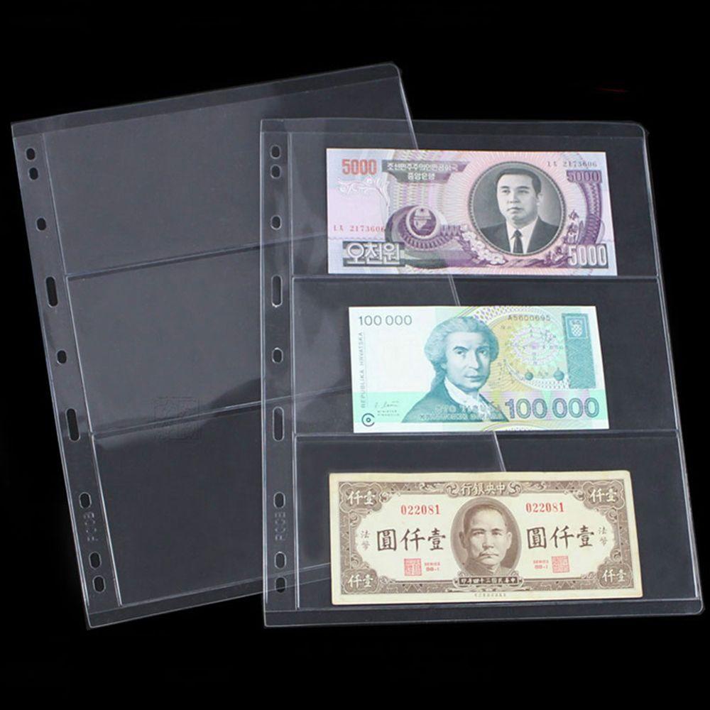 MXGOODS Album leaflet Leaf Sheet PVC  Collectors Collection Supplies Album Accessory Money Storage Currency Banknote Collecting