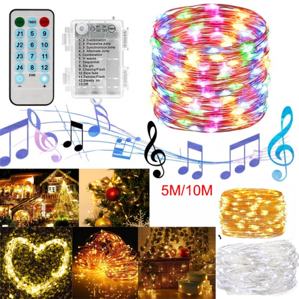 Usb Charging Sound Activated Music String Lights For Party