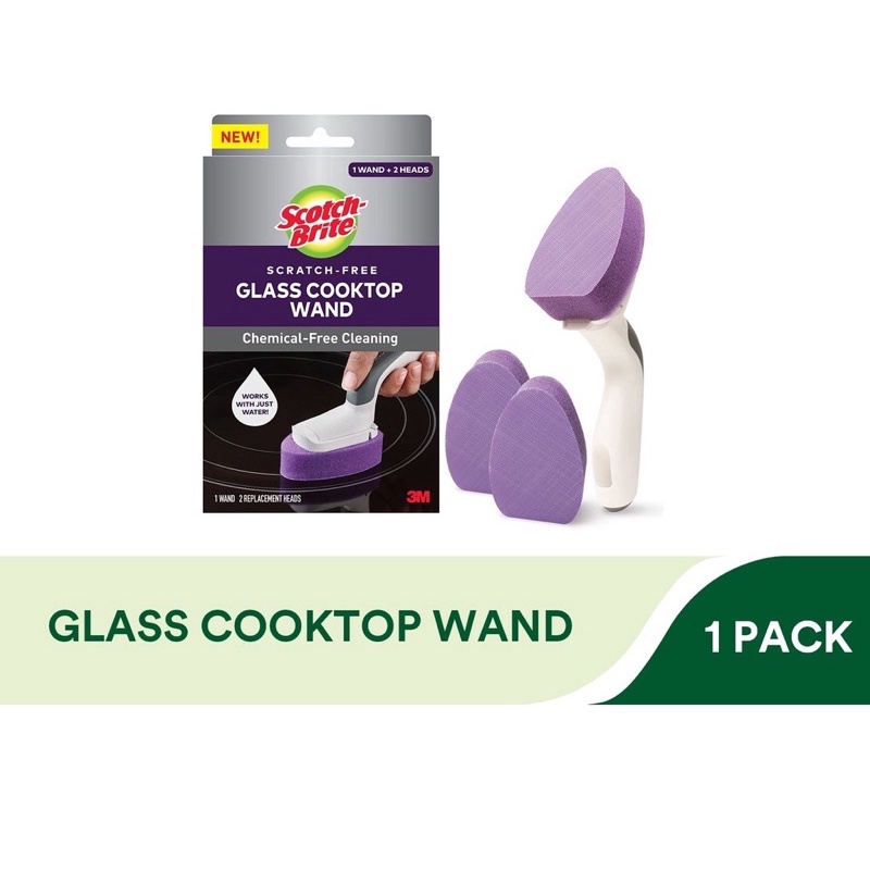 3M Scotch Brite Non Scratch Chemical Free Cleaning Glass Cooktop Pads