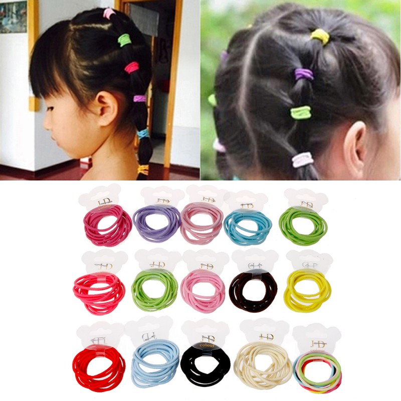 Baby Girls Mini Ring Elastic Hair Bands Tie Hair Ponytail