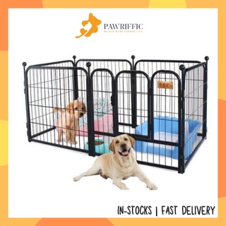 [LOCAL STOCKS] Dog Cat Rabbit Large Playpen Cage (Black/White) (S201A)
