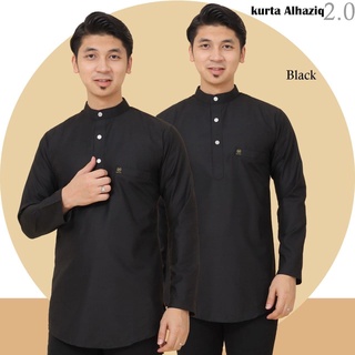 KURTA AL HAZIQ 2 0 SLIM FIT WARNA  LiLac meroon hitam  