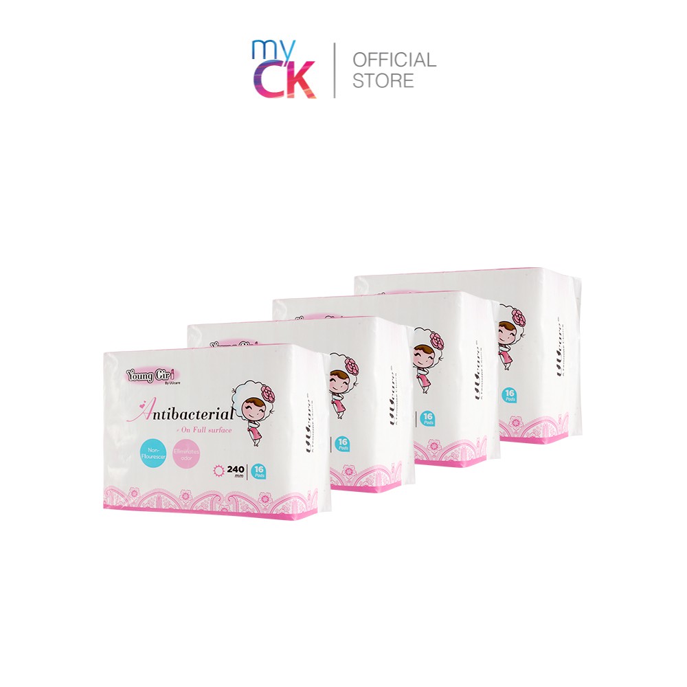 (Bundle of 4) UUcare Young Girl Anti Bacterial Day Wing 240mm 16's ...