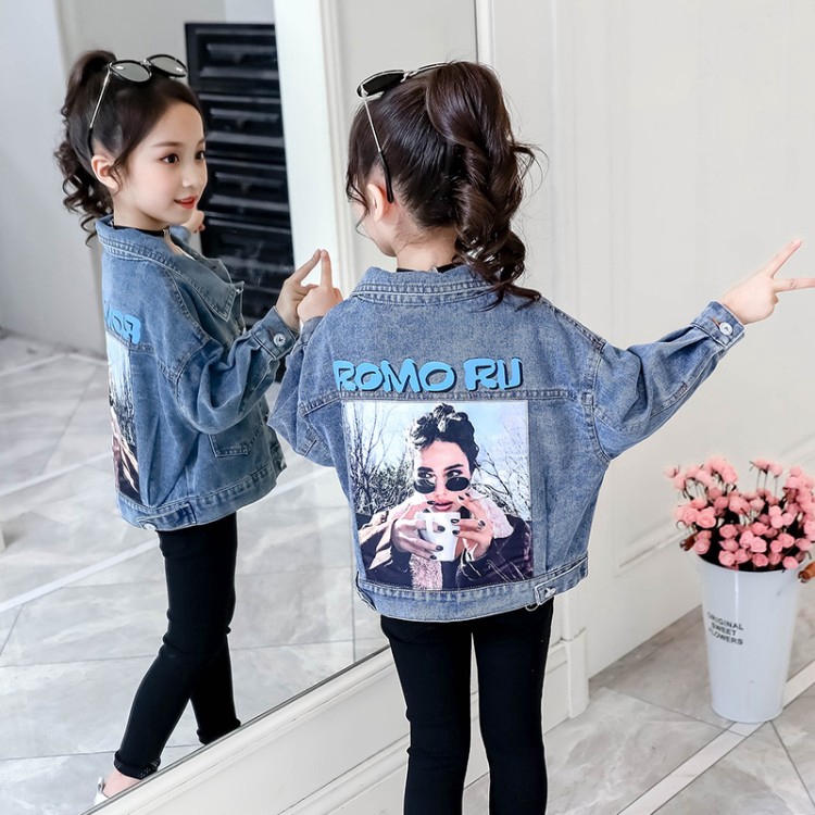 Kids Boutique Girls Fashion Cool Style Denim Jacket Baby Kids Korean Style Jeans Outerwear Shopee Singapore