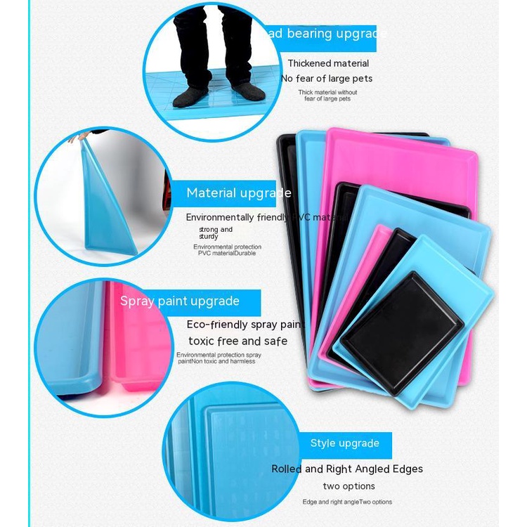 Dog cage tray large chassis thickened urinal tray pet tray plastic dog urine feces tray cage feces basin