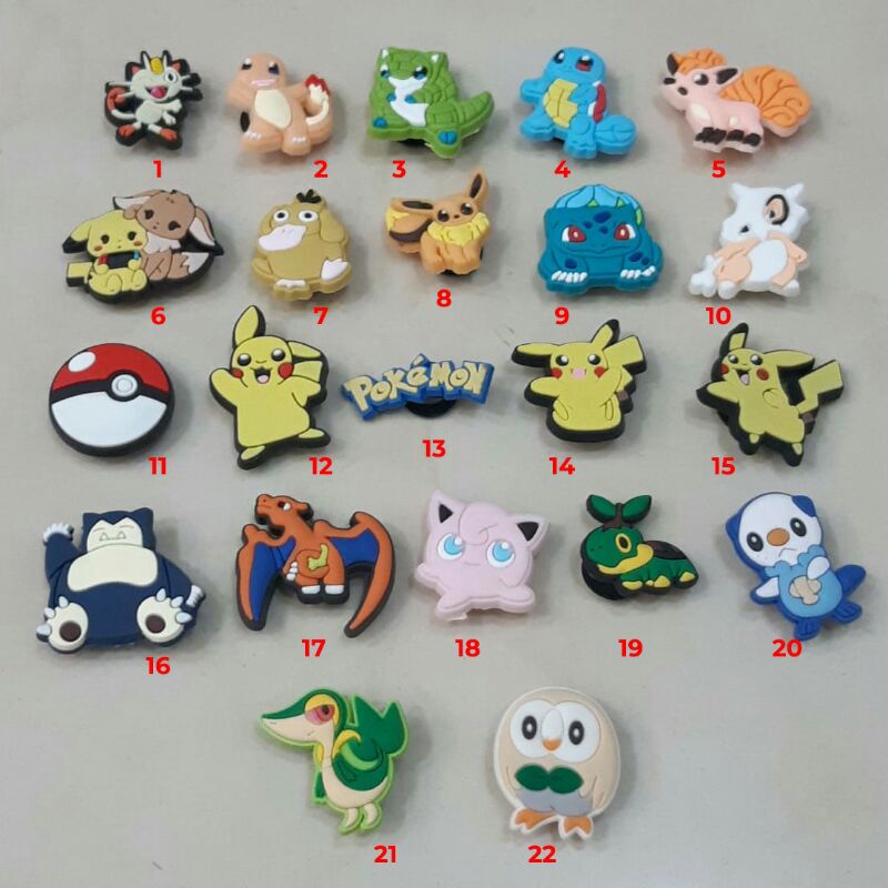 Pin Para Crocs Pokemon Varios Personajes By RC Store