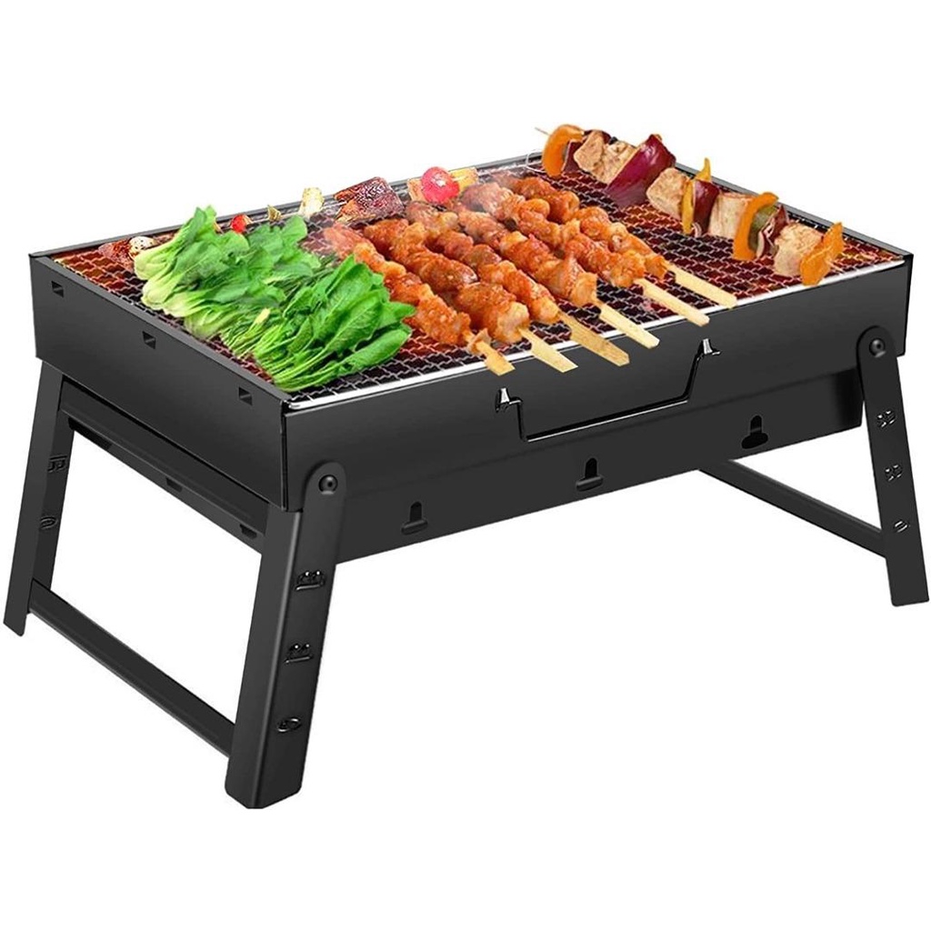 Portable Barbeque Grill, Small Folding BBQ Grill, Mini Charcoal Grill ...