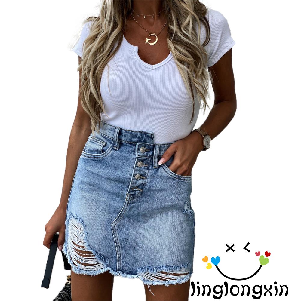 girl short jeans skirt