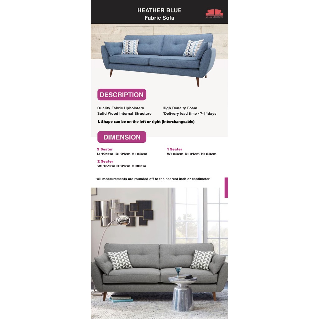 heather fabric sofa colour grey blue shopee singapore