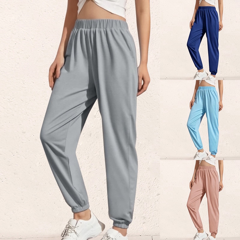 grey high waisted sweatpants