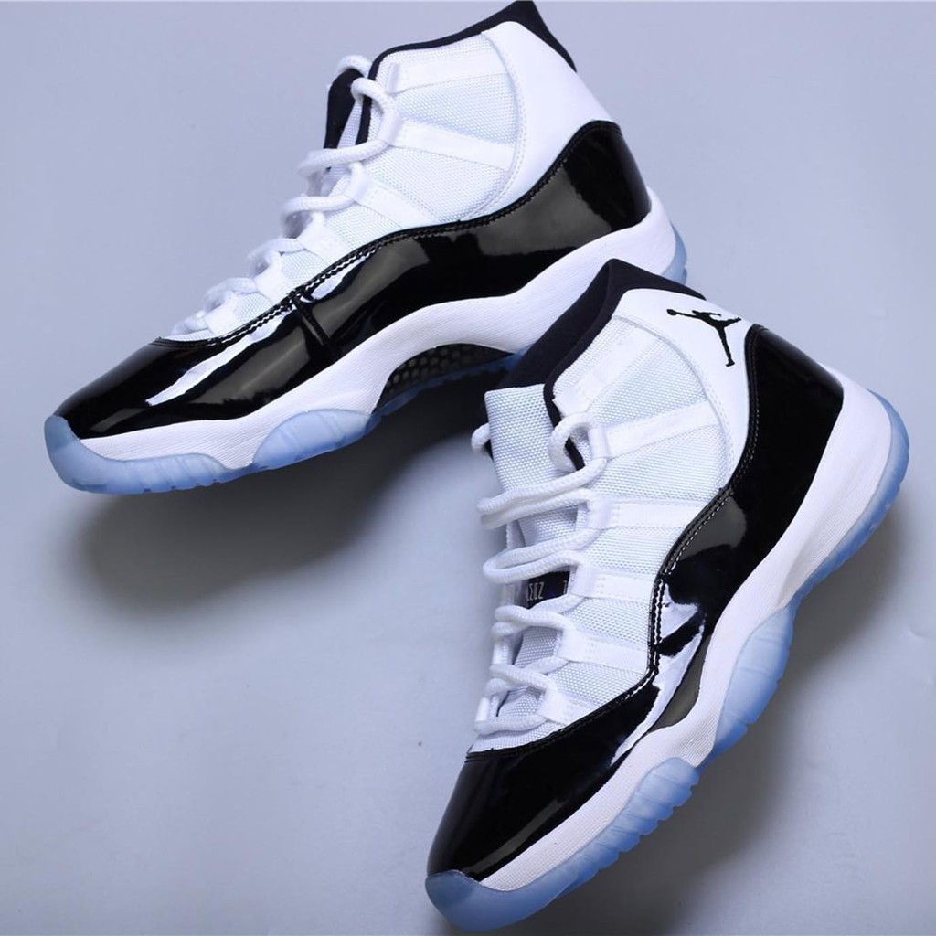 black and white jordan 11
